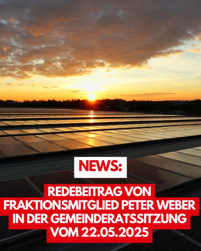 Redebeitrag von Fraktionsmitglied Peter Weber in der Gemeinderatssitzung vom 22.05.2025

Es gilt das gesprochene Wort

Vor knapp 3 Jahren hat die Gemeinde und somit wir die Änderung des Flächennutzungsplans
bezüglich PV-Großanlagen eingeleitet. In dieser Zeit wurde ein 97 Seiten umfassender Umweltbericht erstellt. Im Zuge dieser Erstellung wurden unter Beteiligung der Unteren Naturschutzbehörde Flächen herausgenommen oder verkleinert.
Die BIG Fraktion möchte mit ihrem Änderungsantrag dieses Verfahren in eine weitere Schleife schicken. Das ist aus meiner Sicht reine Verhinderungspolitik.
In der Begründung bezieht sich die BIG auf eine Stellungnahme der KONU.
Meiner Meinung nach berücksichtigt diese Stellungnahme nicht die neuesten wissenschaftlichen Erkenntnisse.
Es gab bereits in der Vergangenheit kleinere Studien zu PV-Großanlagen, die gezeigt haben, dass die Artenvielfalt auf solchen Flächen zunimmt.
Nun wurde Anfang des Jahres eine umfangreiche Studie veröffentlicht, die dies bestätigt.
Untersucht wurden 30 PV-Anlagen in ganz Deutschland. Die Flächen waren vorher entweder landwirtschaftlich genutztes Grünland oder Ackerland.
Nach der Umwandlung wurden 400 verschiedene Pflanzenarten und über 200 Tierarten nachgewiesen. Das bedeutet eine massive Erhöhung der Biodiversität auf diesen Flächen.

Ich werde den Änderungsantrag der BIG ablehnen und der Änderung des Flächennutzungsplanes zum Wohle der Natur und zum Wohle der Gemeinde zustimmen.
